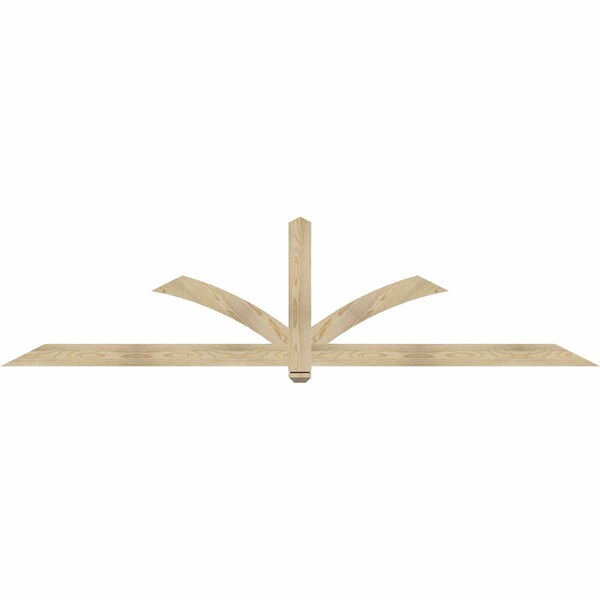 Ekena Millwork Redmond Rough Sawn Timber Gable Bracket, Douglas Fir, 108"W x 27"H x 2"D x 4"F, 6/12 Pitch GBW108X27X0204RED00RDF - main